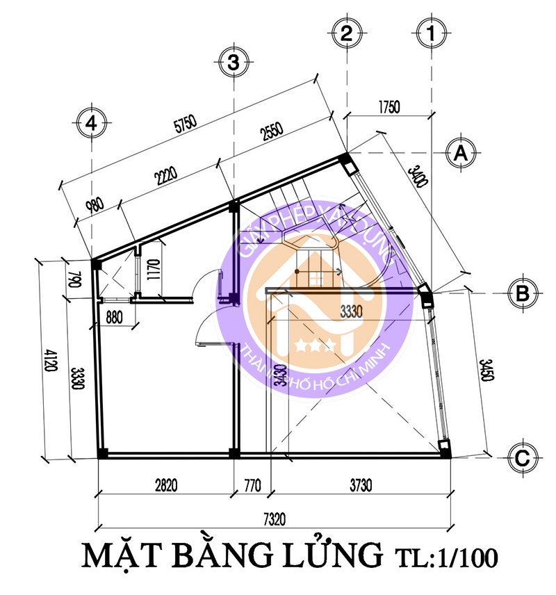 Bản vẽ xin phép xây dựng gồm những gì? 4 mat bang lung