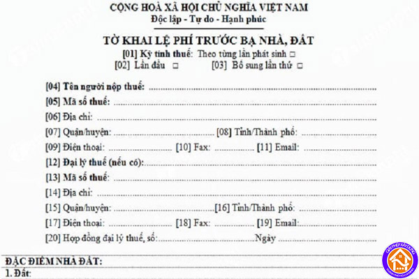 Bảng giá tính lệ phí trước bạ nhà đất TPHCM 4 Chuẩn bị sơ khai lệ phí trước bạ