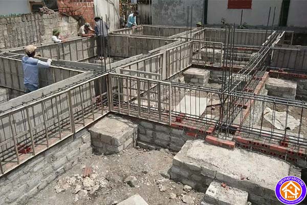 Cách tính diện tích sàn xây dựng trong giấy phép xây dựng? 3 Phần móng