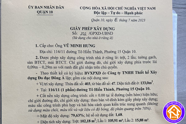 Dịch vụ xin giấy phép xây dựng Quận 10 trọn gói 2 Giải quyết các vấn đề phát sinh