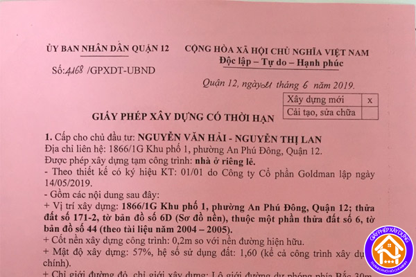 Dịch vụ xin giấy phép xây dựng Quận 12 trọn gói 4 Quy trình xin giấy phép xây dựng Quận 12